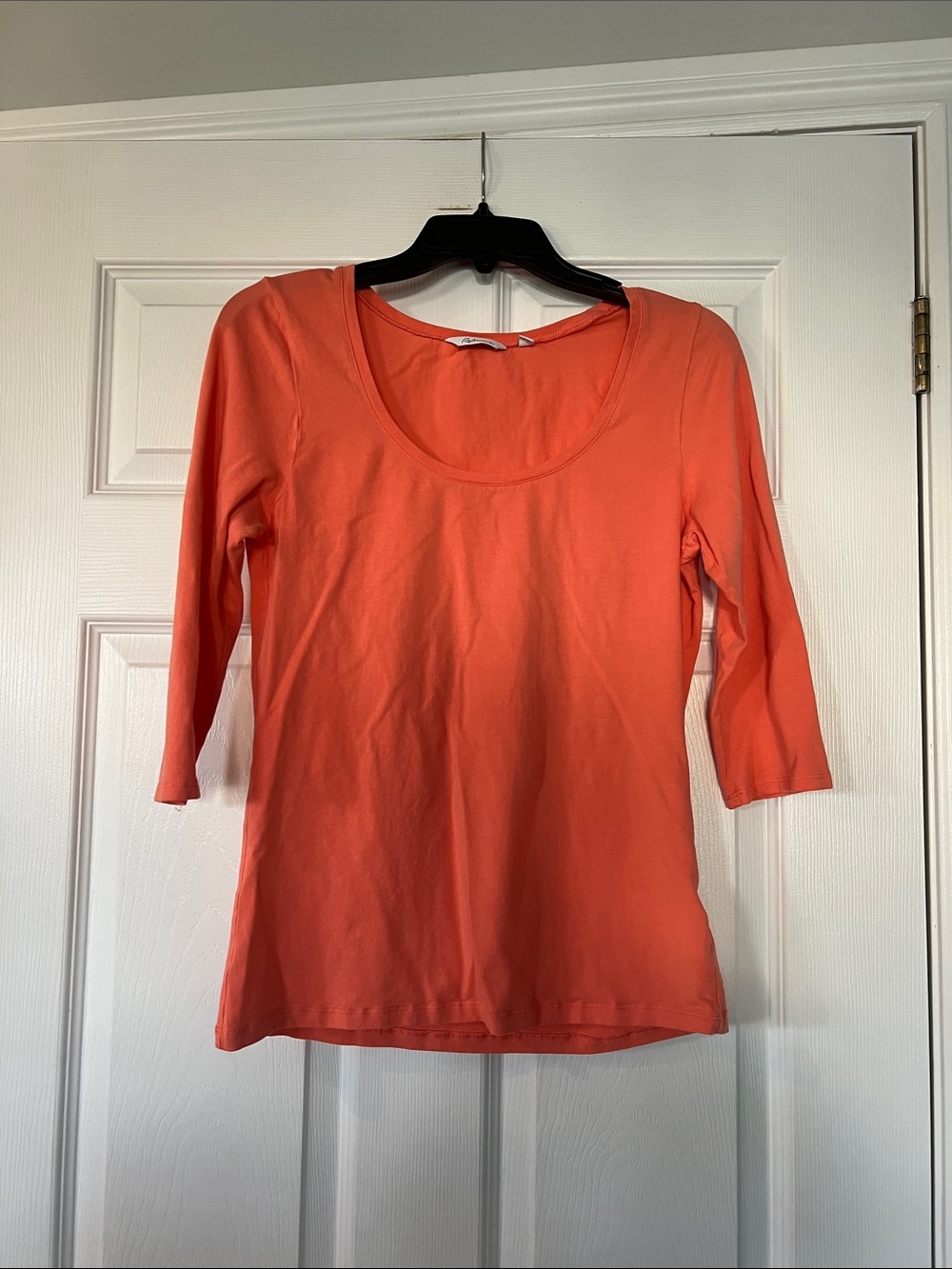 Reitmans 3/4 Sleeve Scoop Neck Top - Coral